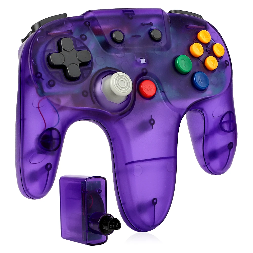 Gaming Console Buttons - Transparenter roter, grüner, blauer, violetter 2,4-GHz-Funkcontroller